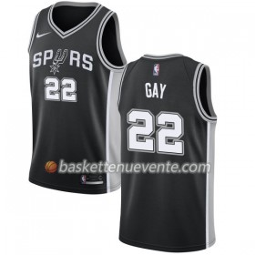 Maillot Basket San Antonio Spurs Rudy Gay 22 Nike 2017-18 Noir Swingman - Homme